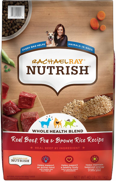 Rachael Ray Nutrish Natural Real Beef, Pea, and Brown Rice Dry Dog Food