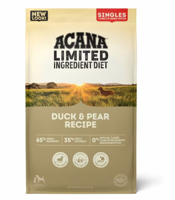 Acana Limited ingredient dog food for skin allergies